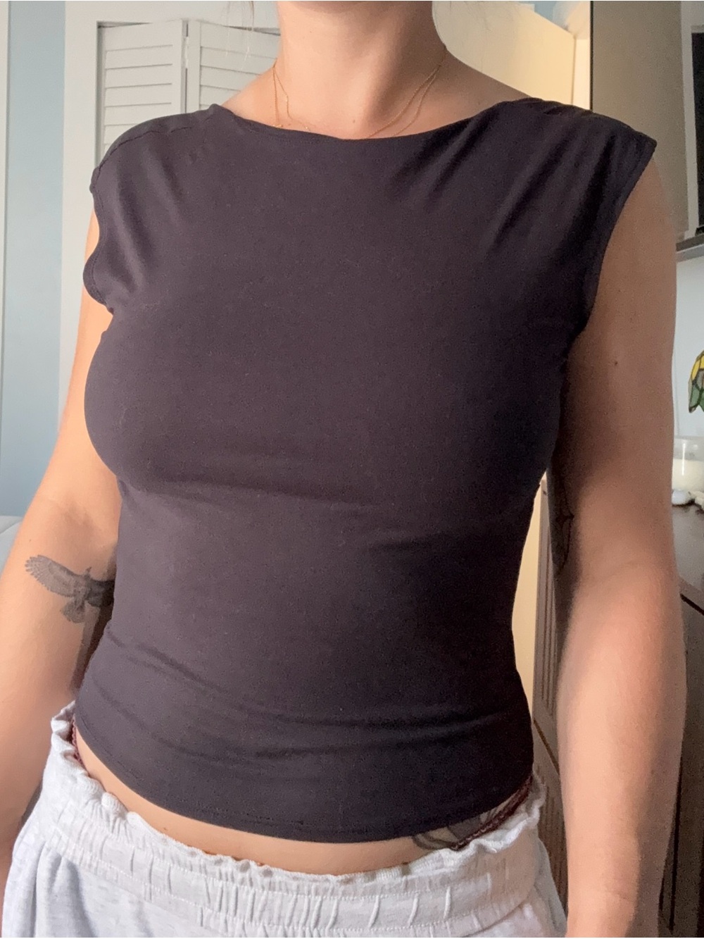 Classic Women's Cap-Sleeve Top - Black